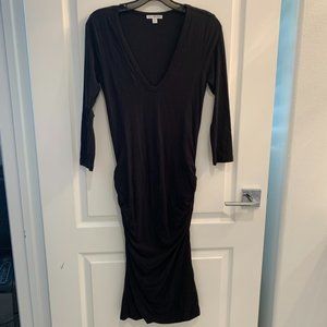 James Perse Black T-Shirt Dress